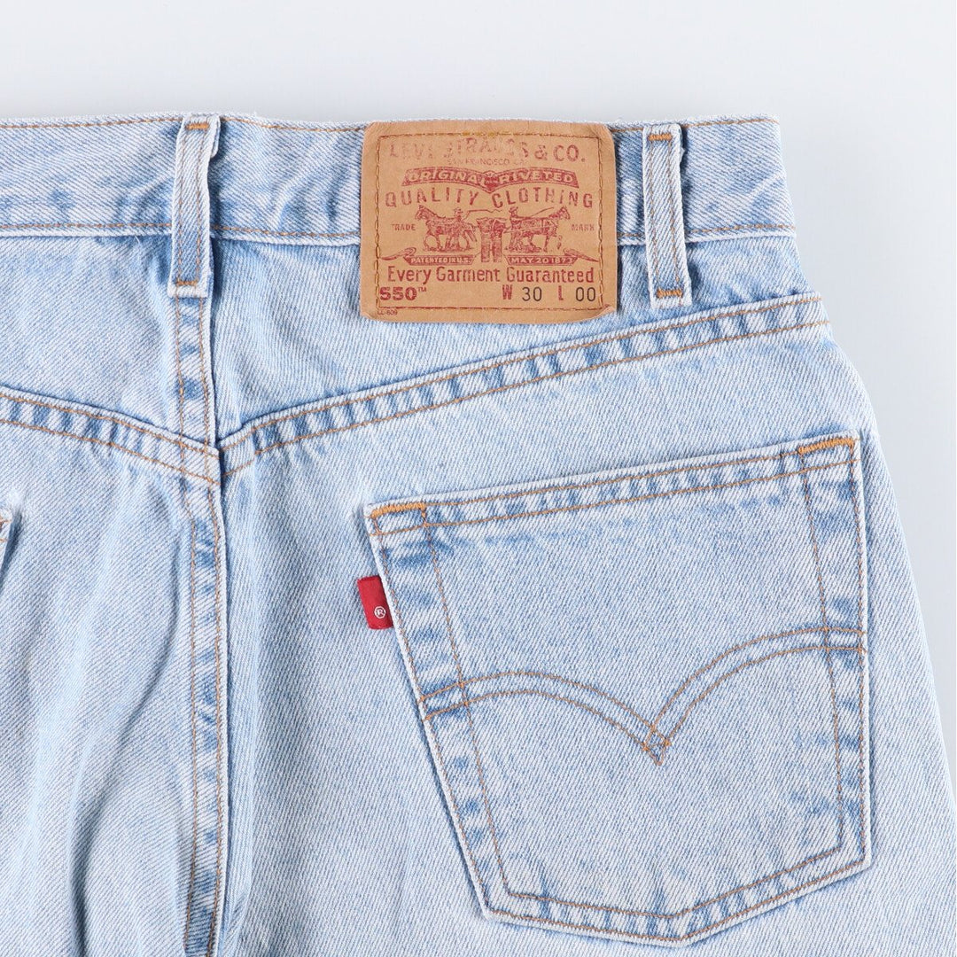 90'S Levi's 550 Relaxed Fit Denim Shorts, Men's, Size W30, Vintage cotton blue type Vintage Second Hand