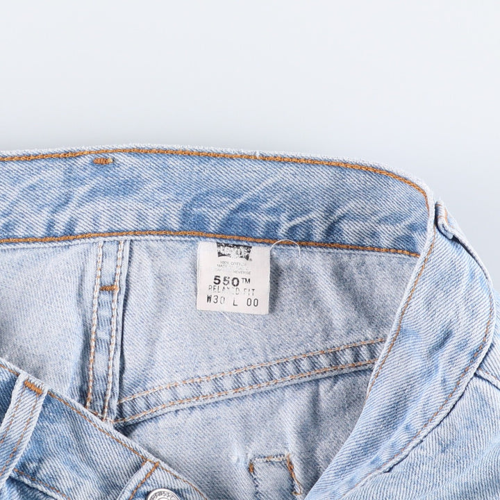 90'S Levi's 550 Relaxed Fit Denim Shorts, Men's, Size W30, Vintage cotton blue type Vintage Second Hand