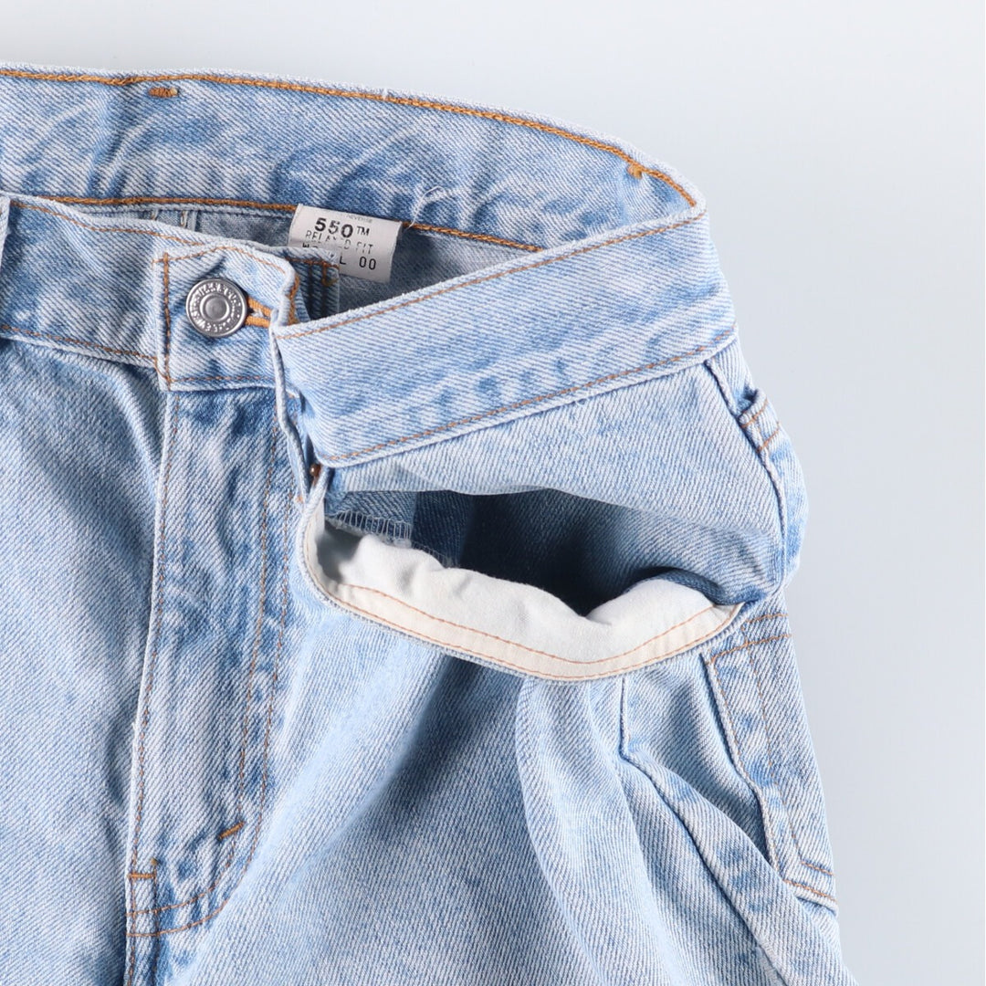 90'S Levi's 550 Relaxed Fit Denim Shorts, Men's, Size W30, Vintage cotton blue type Vintage Second Hand
