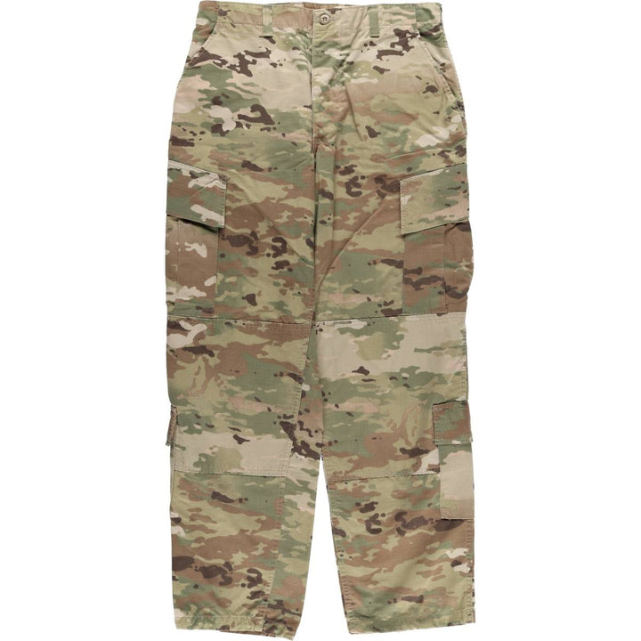 Genuine US military camouflage pattern multicam camo ripstop military cargo pants combat pants made in USA MEDIUM-REGULAR Nylon Khaki type Vintage Second Hand