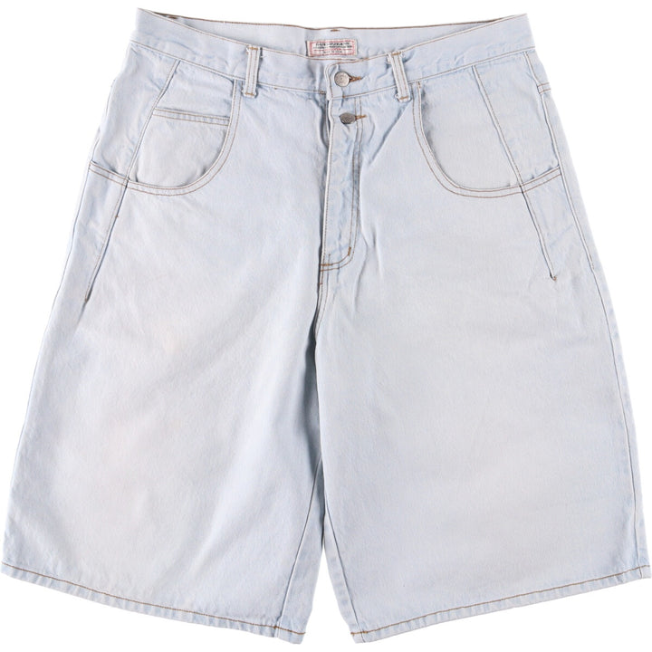 90'S Guess Jeans Georges Marciano denim shorts, men's size 36, made in the USA. cotton blue type Vintage Second Hand