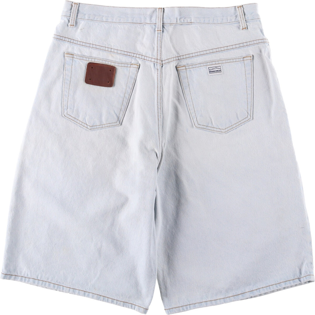 90'S Guess Jeans Georges Marciano denim shorts, men's size 36, made in the USA. cotton blue type Vintage Second Hand