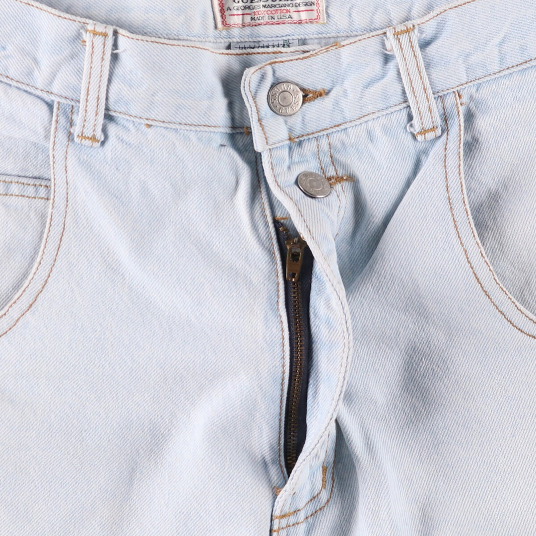 90'S Guess Jeans Georges Marciano denim shorts, men's size 36, made in the USA. cotton blue type Vintage Second Hand