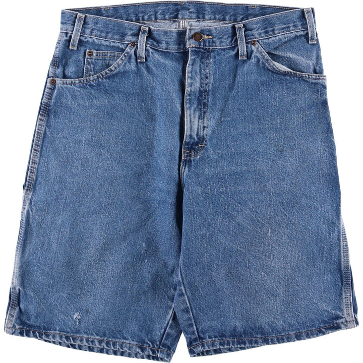 Dickies denim painter shorts, half pants, men's size w34 cotton blue type Vintage Second Hand