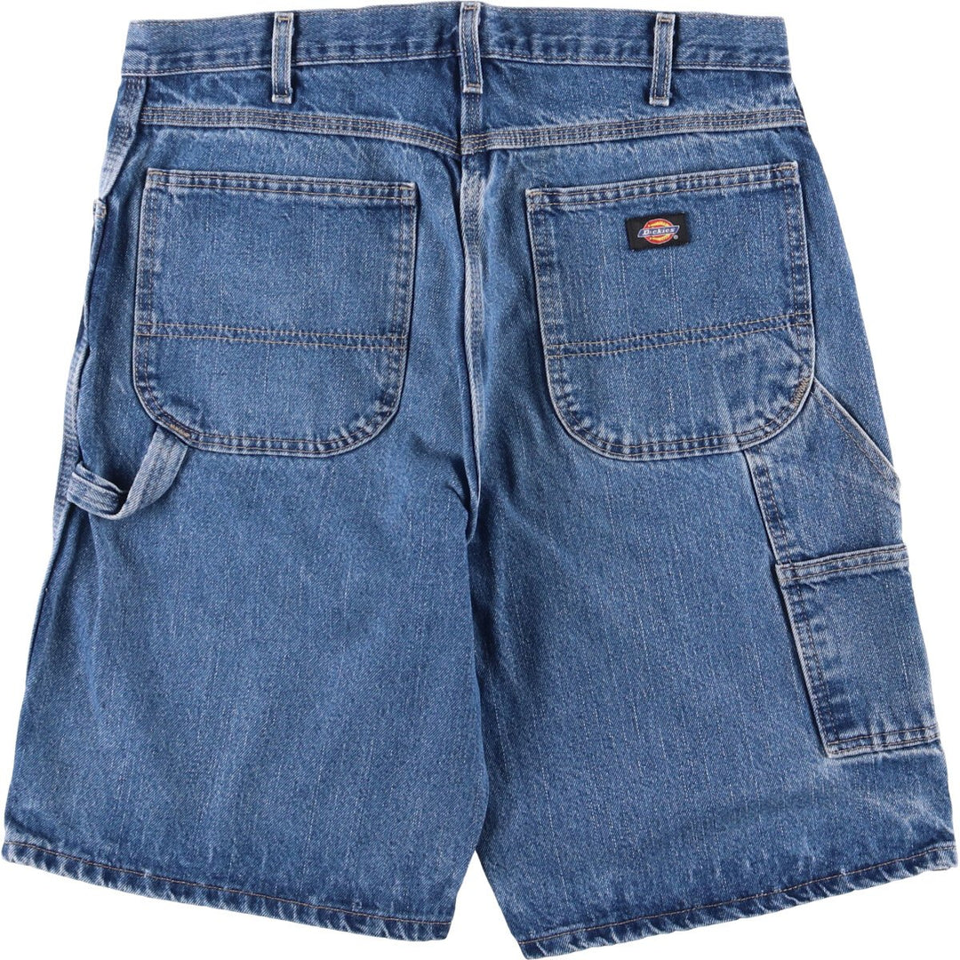 Dickies denim painter shorts, half pants, men's size w34 cotton blue type Vintage Second Hand