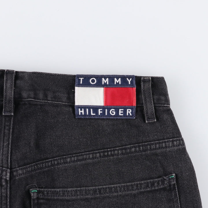 90'S Tommy Hilfiger Jeans Black Denim Painter Shorts, Men's, Size W33 cotton black type Vintage Second Hand