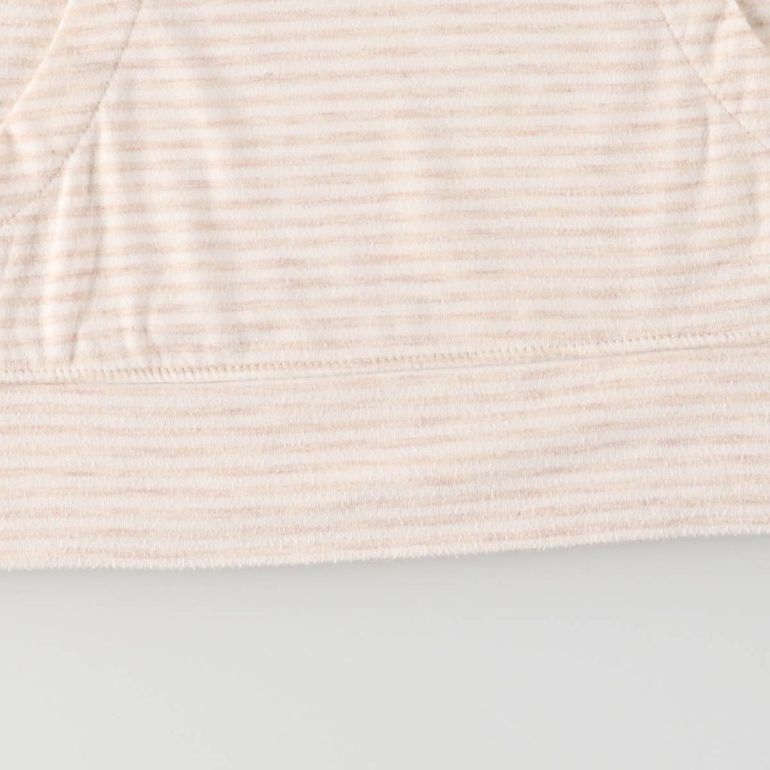 Old Navy Striped Pattern Hooded Long Sleeve T-Shirt, Women's Size XS polyester Beige type Vintage Second Hand