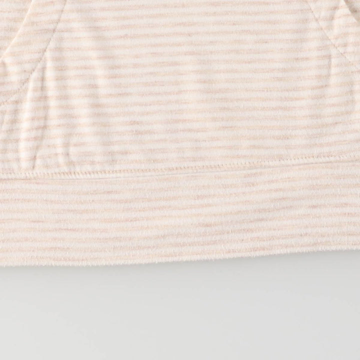 Old Navy Striped Pattern Hooded Long Sleeve T-Shirt, Women's Size XS polyester Beige type Vintage Second Hand