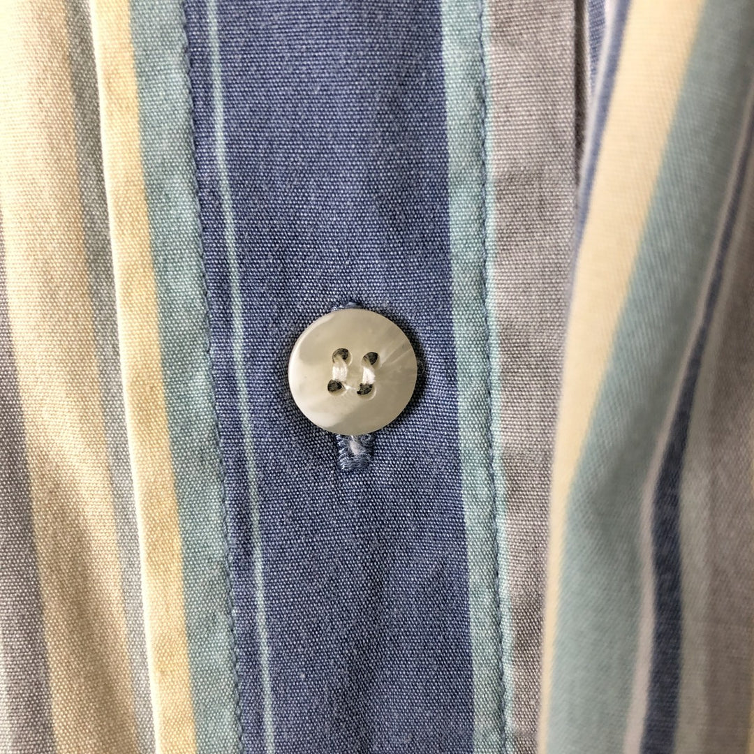 90'S WOOLRICH Multi-Stripe Short Sleeve Button-Down Striped Shirt, Men's Size L, Vintage cotton multicolor Vintage Second Hand