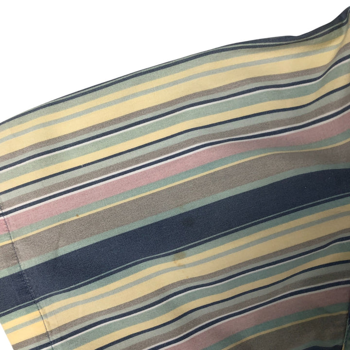 90'S WOOLRICH Multi-Stripe Short Sleeve Button-Down Striped Shirt, Men's Size L, Vintage cotton multicolor Vintage Second Hand