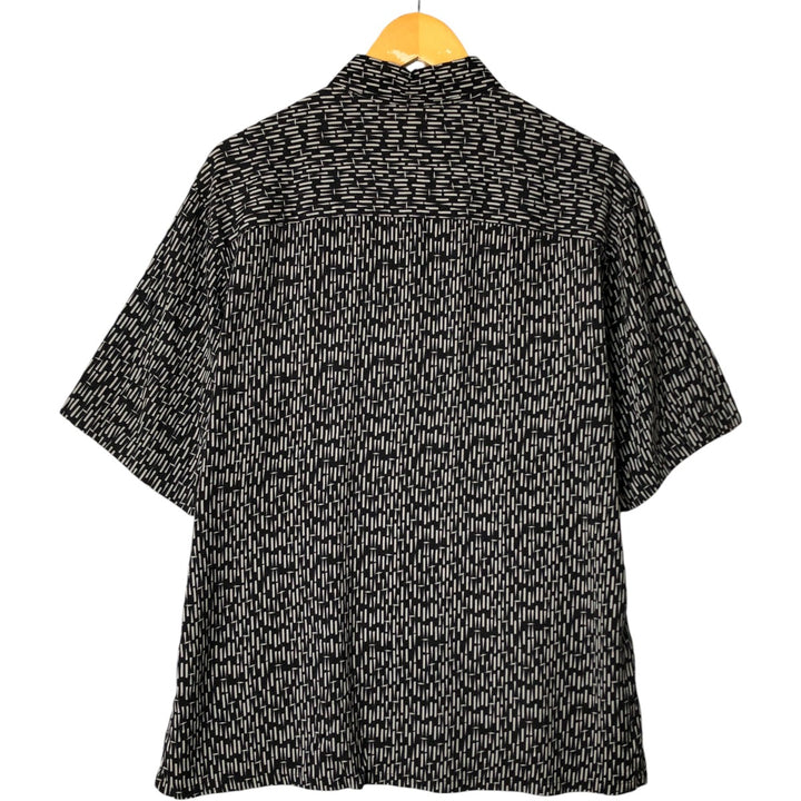 90'S Puritan PURITAN all-over print short-sleeved rayon box shirt, men's size M, vintage Rayon black type Vintage Second Hand