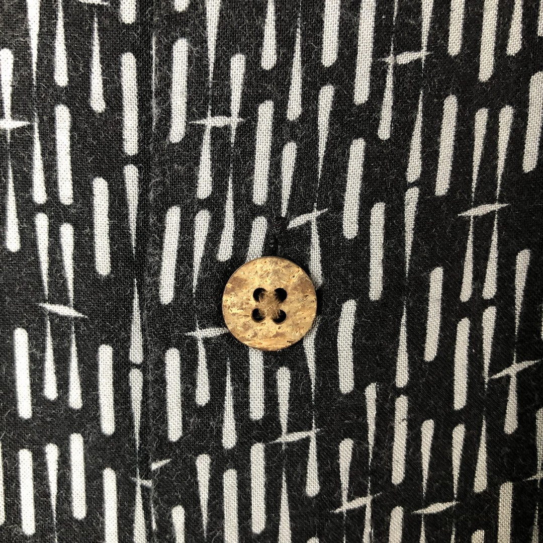 90'S Puritan PURITAN all-over print short-sleeved rayon box shirt, men's size M, vintage Rayon black type Vintage Second Hand