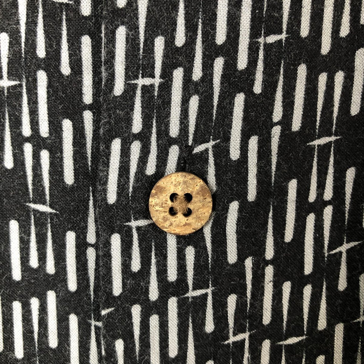 90'S Puritan PURITAN all-over print short-sleeved rayon box shirt, men's size M, vintage Rayon black type Vintage Second Hand