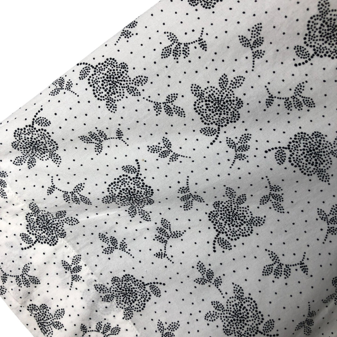 agnes b. HOMME floral print short-sleeved cotton check shirt, men's size M cotton white type Vintage Second Hand