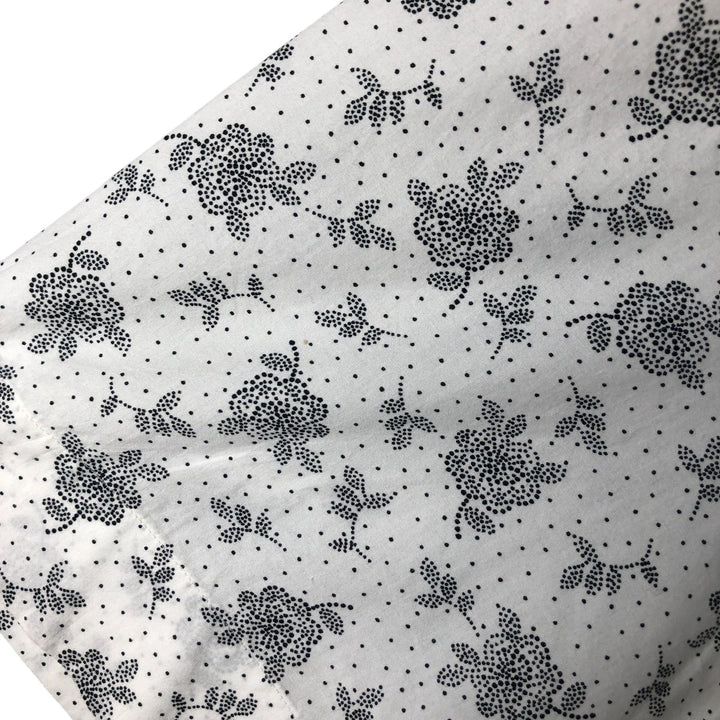 agnes b. HOMME floral print short-sleeved cotton check shirt, men's size M cotton white type Vintage Second Hand