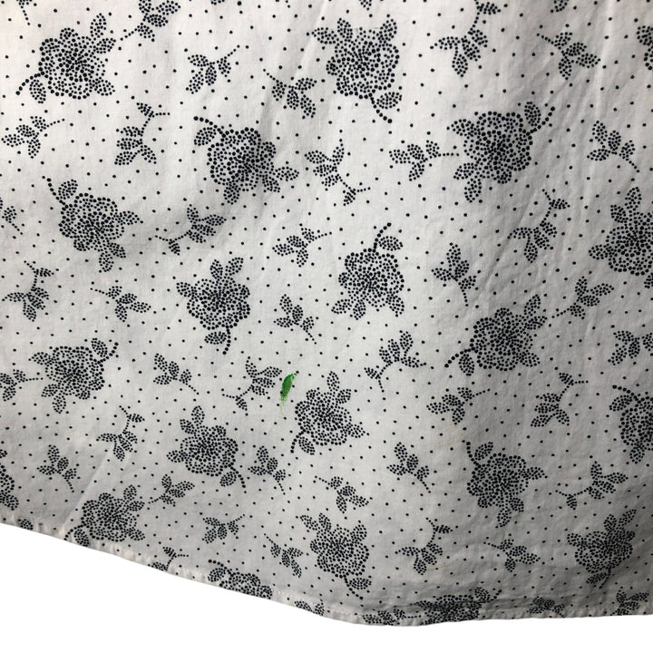 agnes b. HOMME floral print short-sleeved cotton check shirt, men's size M cotton white type Vintage Second Hand