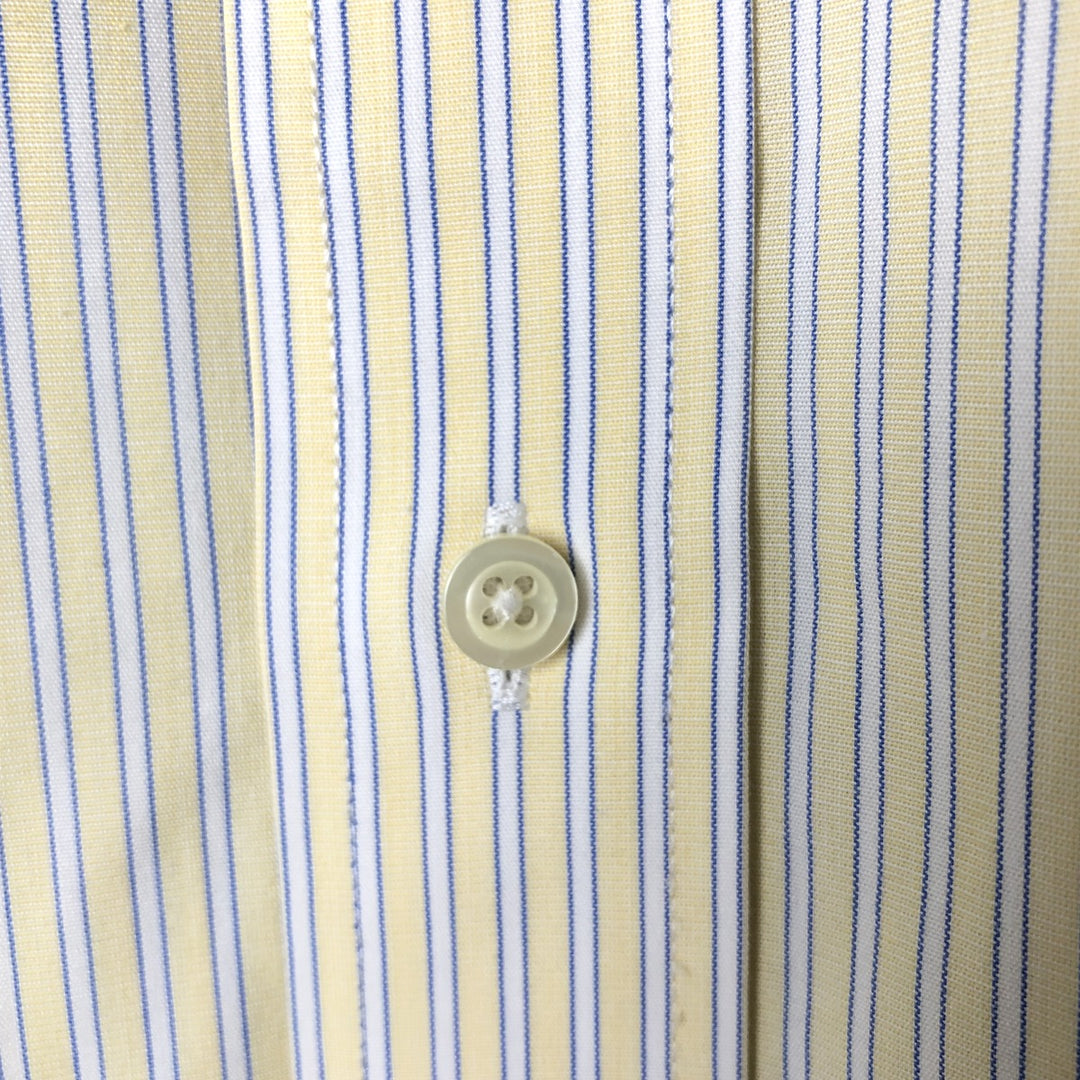 Brooks Brothers Est. 1818 Short Sleeve Cotton Striped Shirt, Men's Size XL cotton Beige type Vintage Second Hand