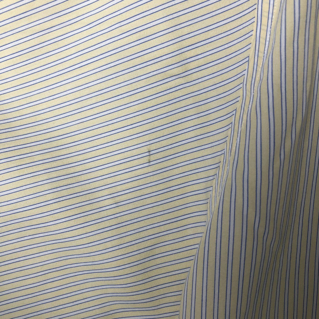 Brooks Brothers Est. 1818 Short Sleeve Cotton Striped Shirt, Men's Size XL cotton Beige type Vintage Second Hand