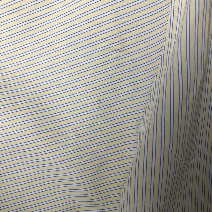Brooks Brothers Est. 1818 Short Sleeve Cotton Striped Shirt, Men's Size XL cotton Beige type Vintage Second Hand