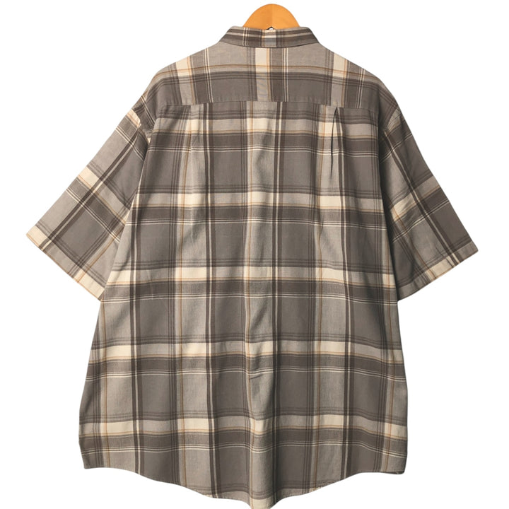 90'S Vintage Nautica Short Sleeve Cotton Check Shirt, Men's XL cotton gray type Vintage Second Hand