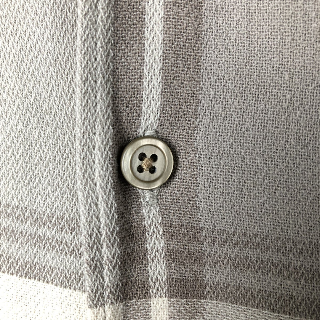 90'S Vintage Nautica Short Sleeve Cotton Check Shirt, Men's XL cotton gray type Vintage Second Hand