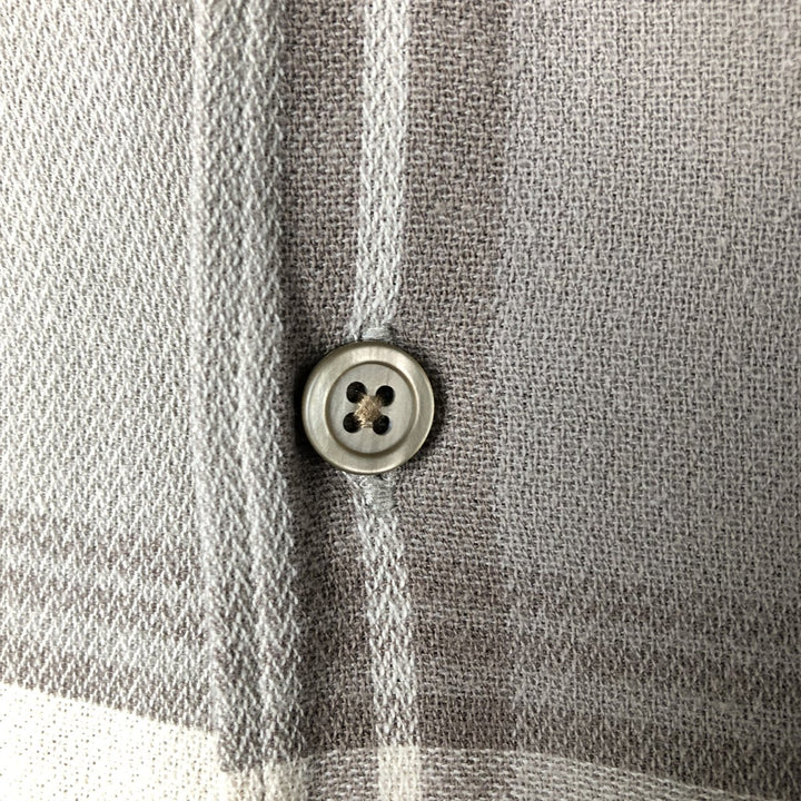 90'S Vintage Nautica Short Sleeve Cotton Check Shirt, Men's XL cotton gray type Vintage Second Hand