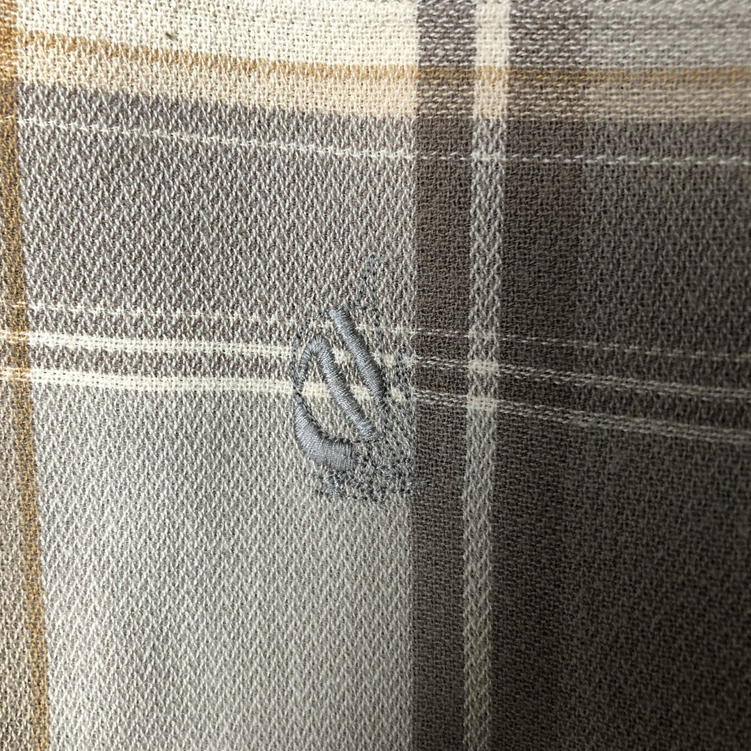 90'S Vintage Nautica Short Sleeve Cotton Check Shirt, Men's XL cotton gray type Vintage Second Hand