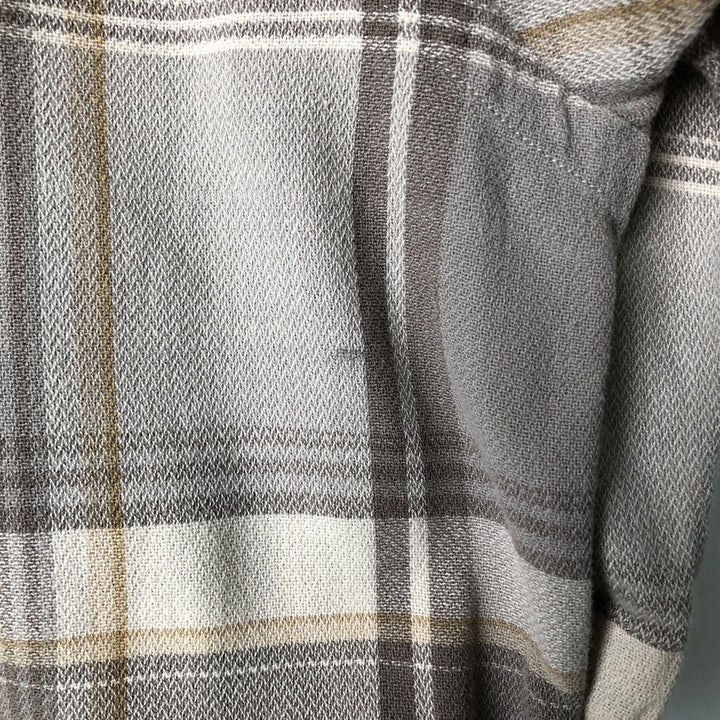 90'S Vintage Nautica Short Sleeve Cotton Check Shirt, Men's XL cotton gray type Vintage Second Hand