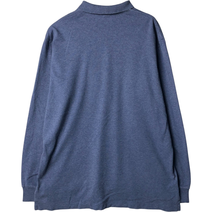 Ralph Lauren POLO by Ralph Lauren long sleeve polo shirt, men's size L cotton Navy blue Vintage Second Hand