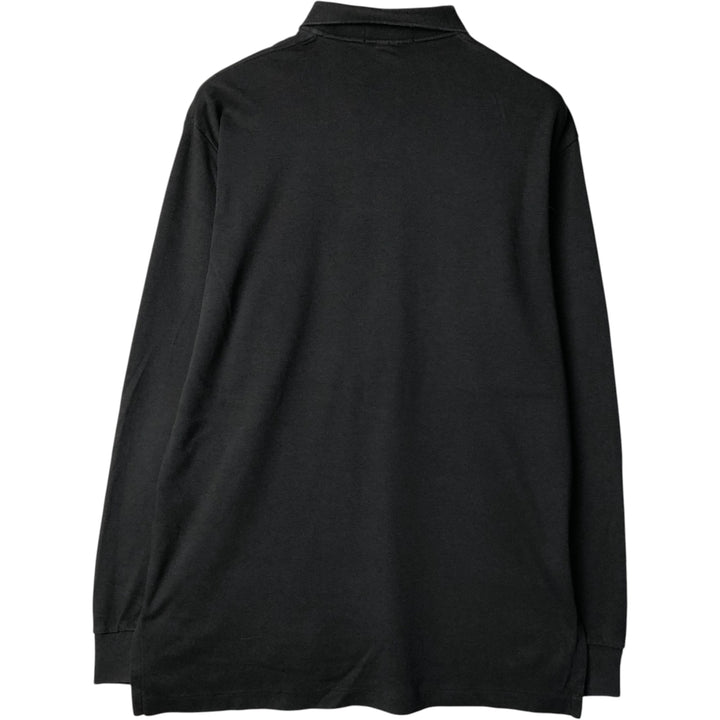Ralph Lauren POLO by Ralph Lauren long sleeve polo shirt, men's size M cotton black type Vintage Second Hand