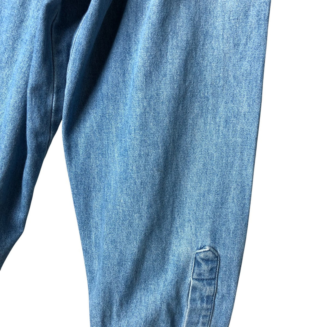 Dickies Long Sleeve Button Down Denim Shirt, Men's Size L cotton blue type Vintage Second Hand