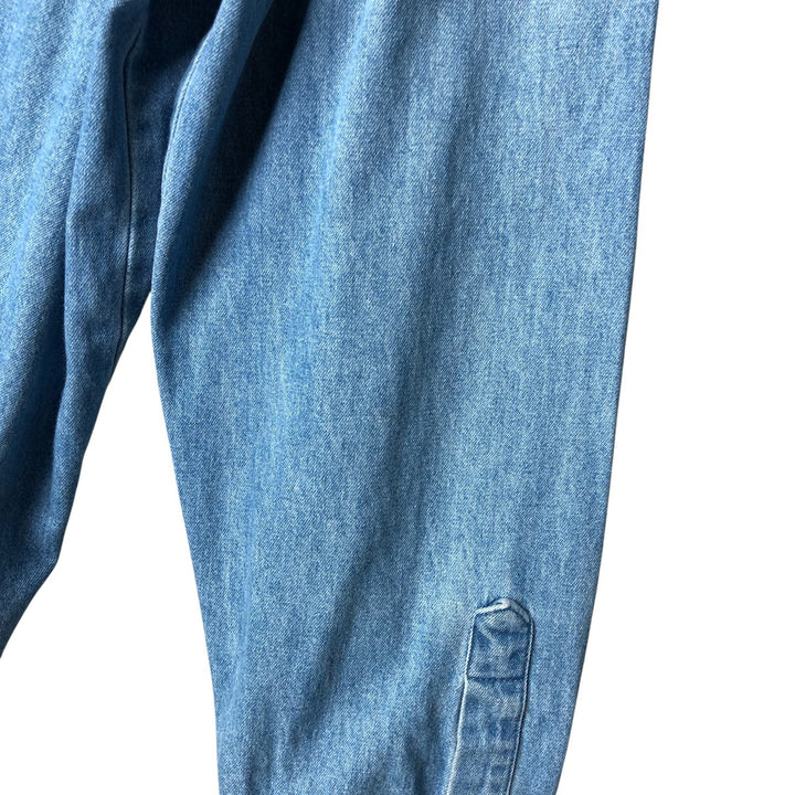 Dickies Long Sleeve Button Down Denim Shirt, Men's Size L cotton blue type Vintage Second Hand