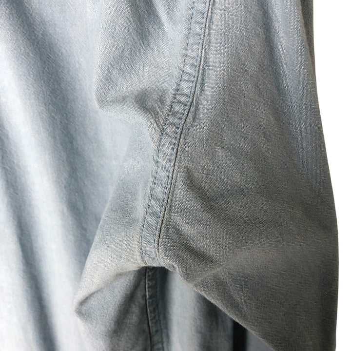 Carhartt long-sleeved button-down work shirt, men's size L cotton blue type Vintage Second Hand