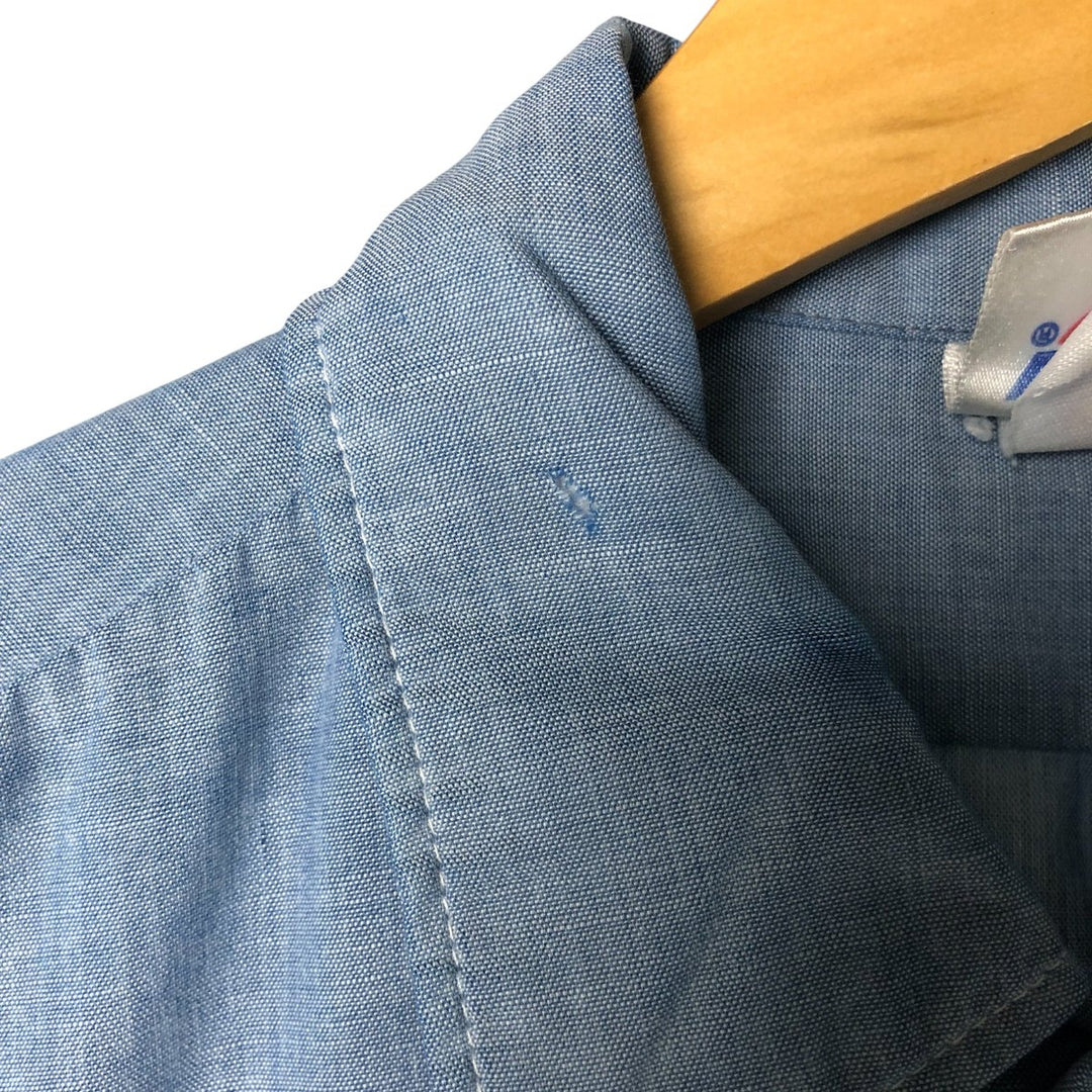 Vintage 80s-90'S Dickies Long Sleeve Chambray Shirt, Men's Size L unclear blue type Vintage Second Hand