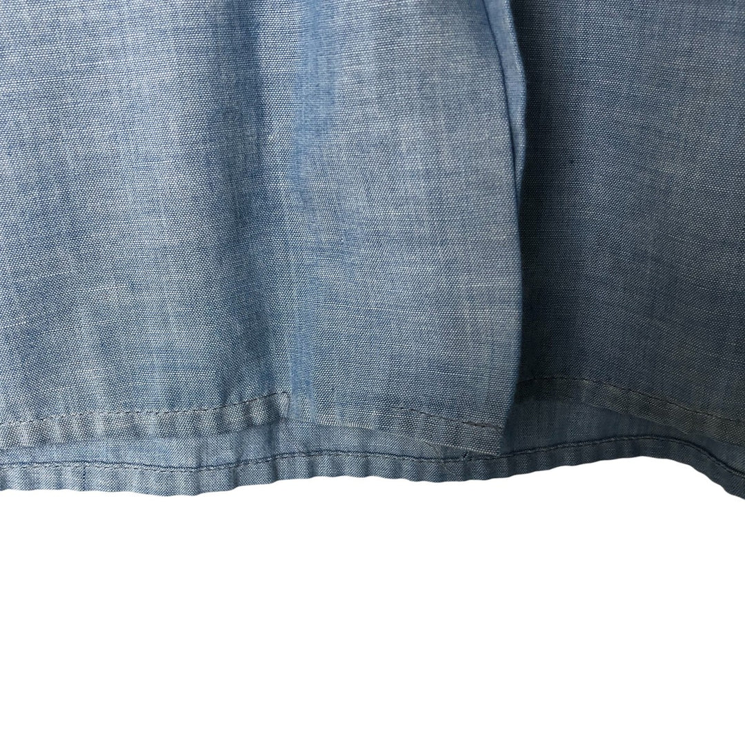 Vintage 80s-90'S Dickies Long Sleeve Chambray Shirt, Men's Size L unclear blue type Vintage Second Hand
