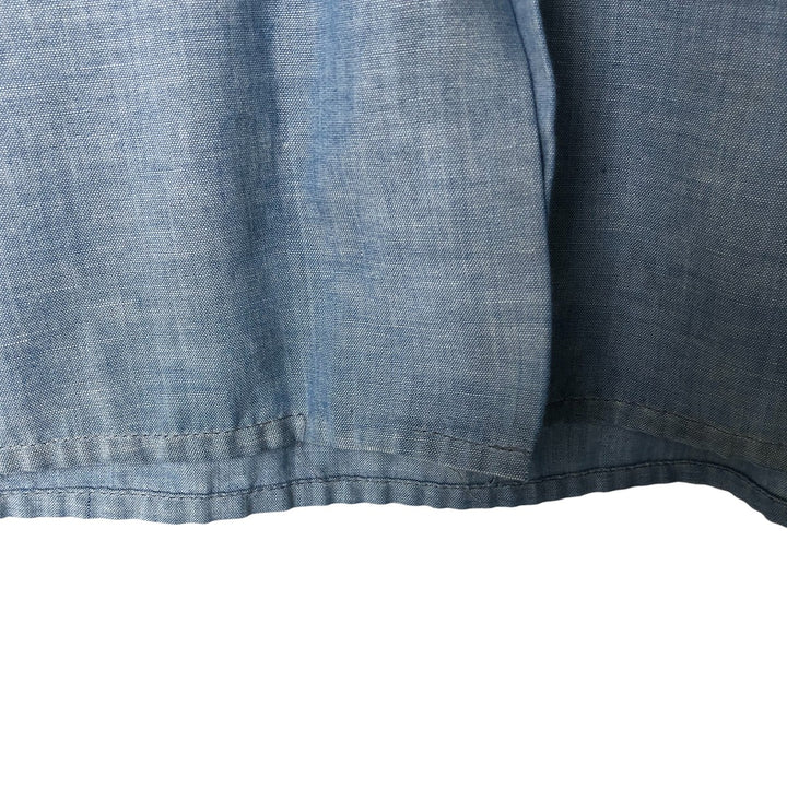 Vintage 80s-90'S Dickies Long Sleeve Chambray Shirt, Men's Size L unclear blue type Vintage Second Hand