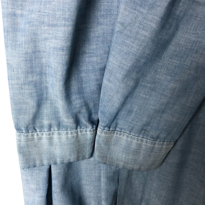 Vintage 80s-90'S Dickies Long Sleeve Chambray Shirt, Men's Size L unclear blue type Vintage Second Hand