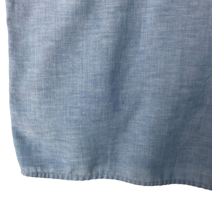Vintage 80s-90'S Dickies Long Sleeve Chambray Shirt, Men's Size L unclear blue type Vintage Second Hand