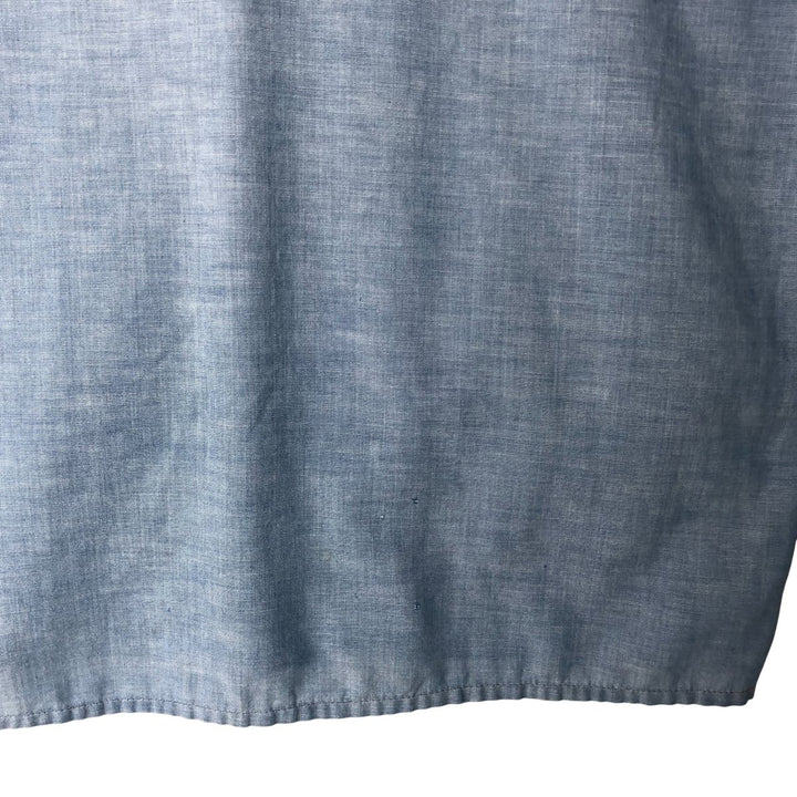 Vintage 80s-90'S Dickies Long Sleeve Chambray Shirt, Men's Size L unclear blue type Vintage Second Hand