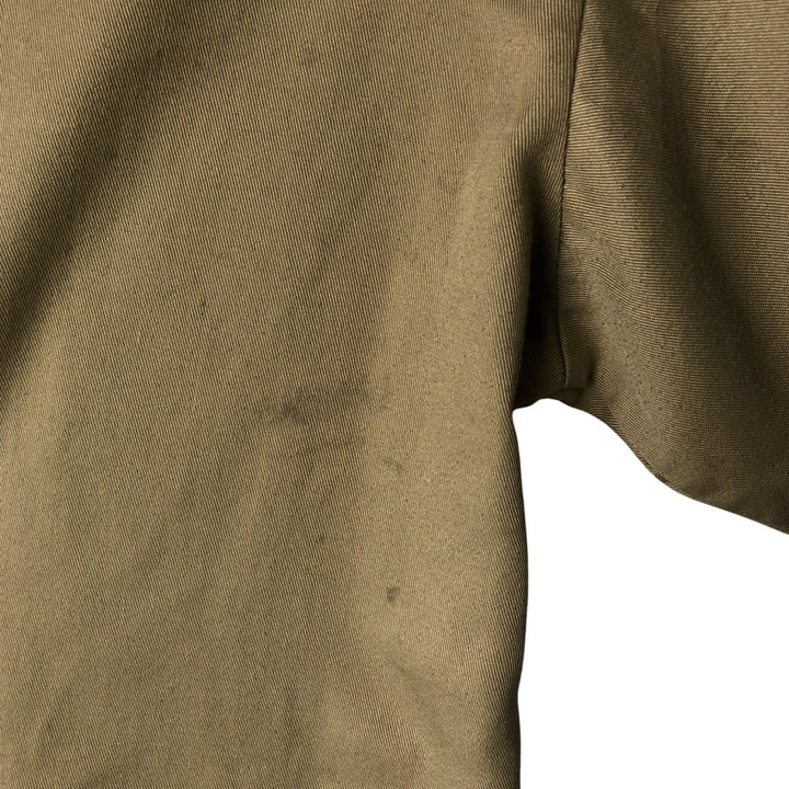 Vintage 80s-90'S Dickies long-sleeved work shirt, Made in USA, Men's size M polyester Khaki type Vintage Second Hand