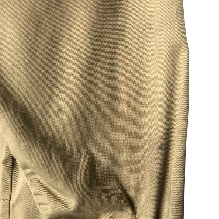Vintage 80s-90'S Dickies long-sleeved work shirt, Made in USA, Men's size M polyester Khaki type Vintage Second Hand