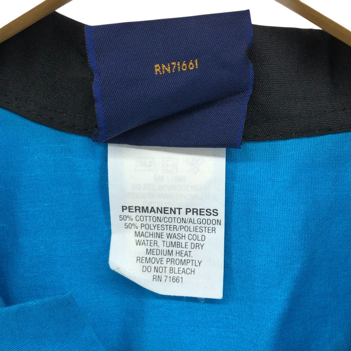Vintage 1980'S Hilton Active Apparel open-collar bowling shirt, boxy, made in the USA, size M. cotton Blue type light blue Vintage Second Hand