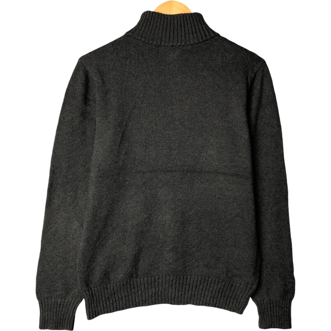 Ralph Lauren POLO RALPH LAUREN Cotton knit half zip sweater Women's XL size cotton gray type Vintage Second Hand