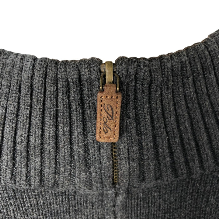 Ralph Lauren POLO RALPH LAUREN Cotton knit half zip sweater Women's XL size cotton gray type Vintage Second Hand