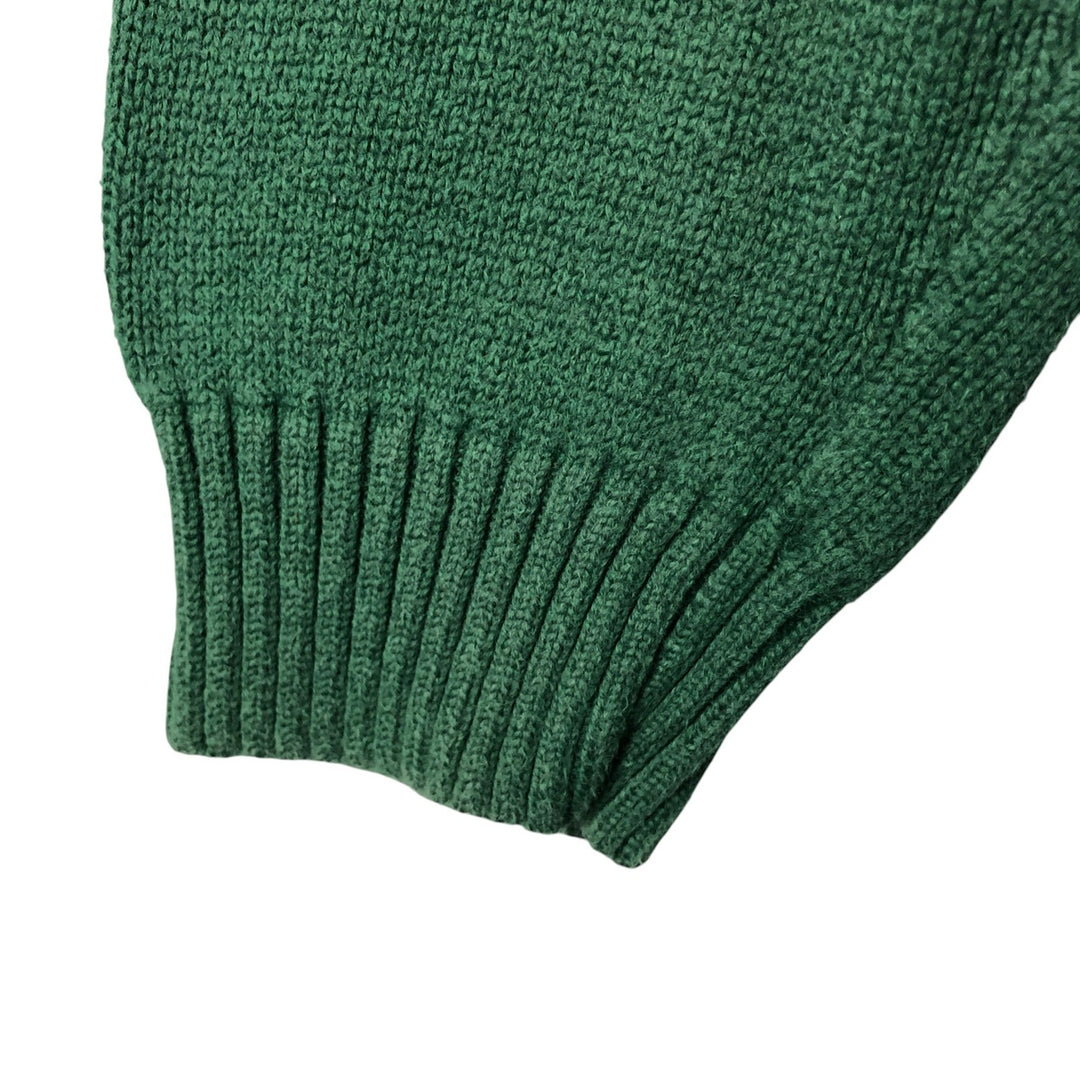Ralph Lauren POLO RALPH LAUREN Cotton knit half zip sweater Men's XL size cotton green type Vintage Second Hand