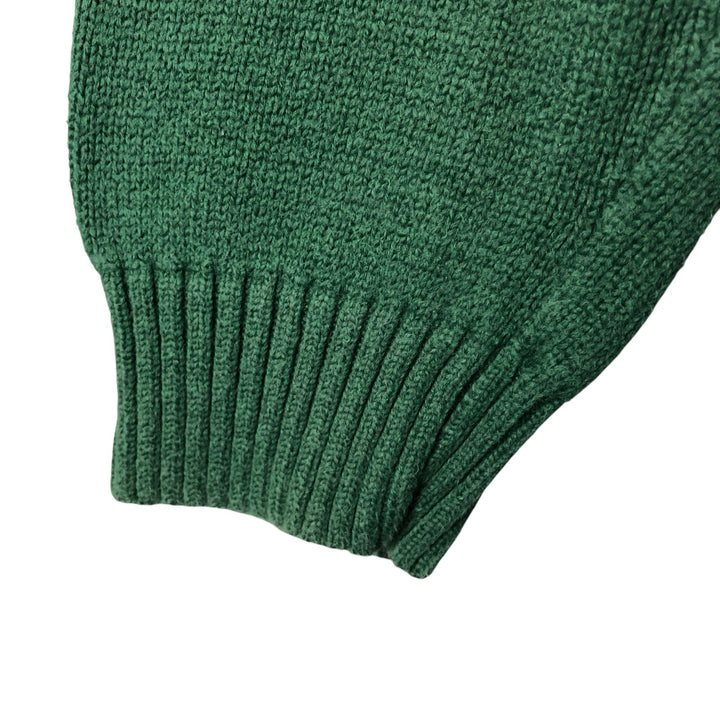 Ralph Lauren POLO RALPH LAUREN Cotton knit half zip sweater Men's XL size cotton green type Vintage Second Hand