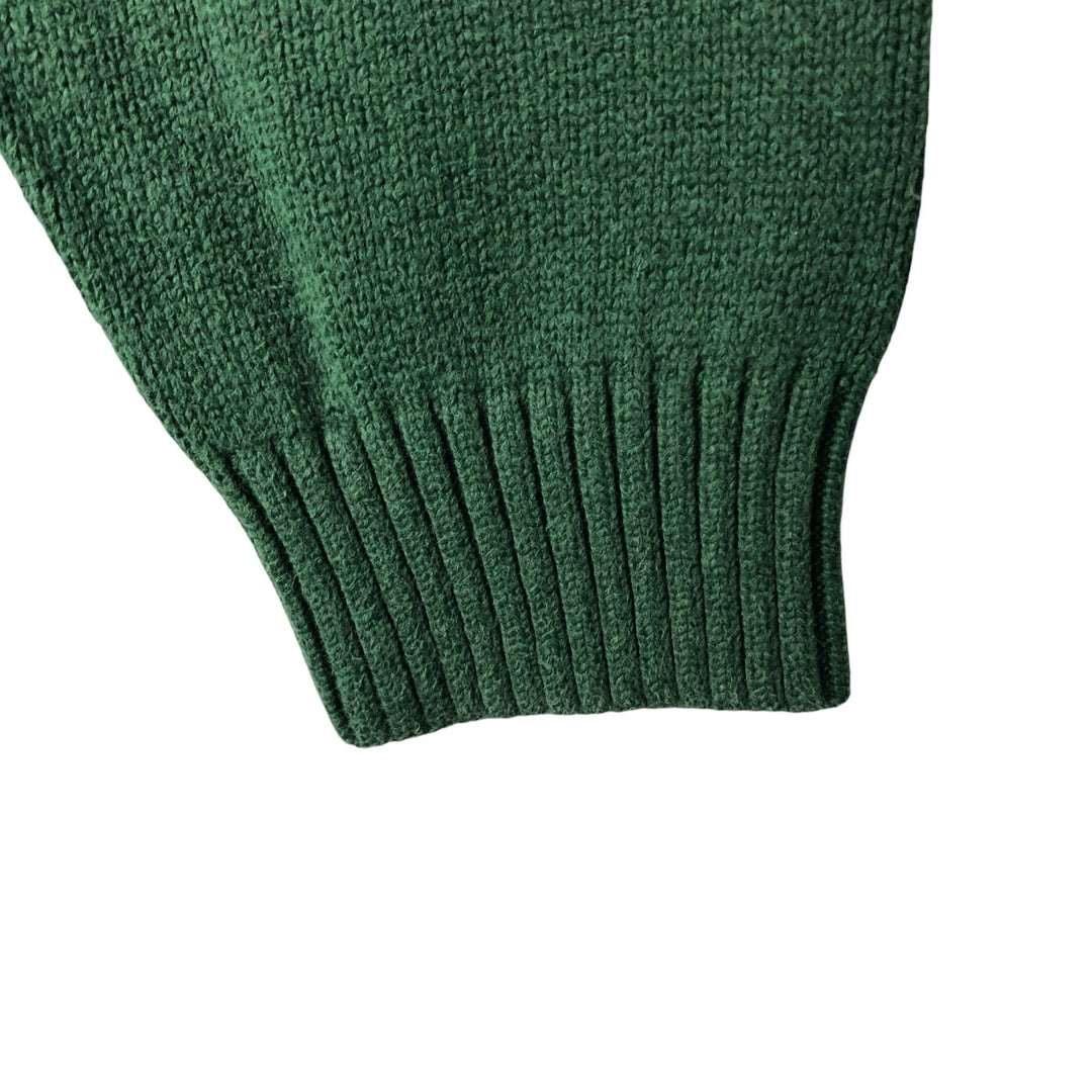 Ralph Lauren POLO RALPH LAUREN Cotton knit half zip sweater Men's XL size cotton green type Vintage Second Hand