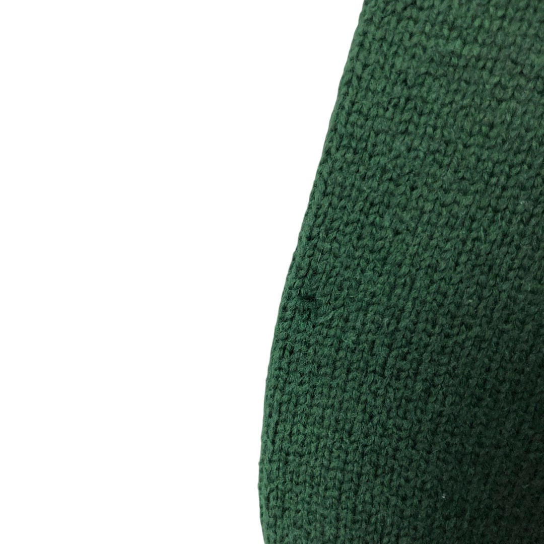 Ralph Lauren POLO RALPH LAUREN Cotton knit half zip sweater Men's XL size cotton green type Vintage Second Hand