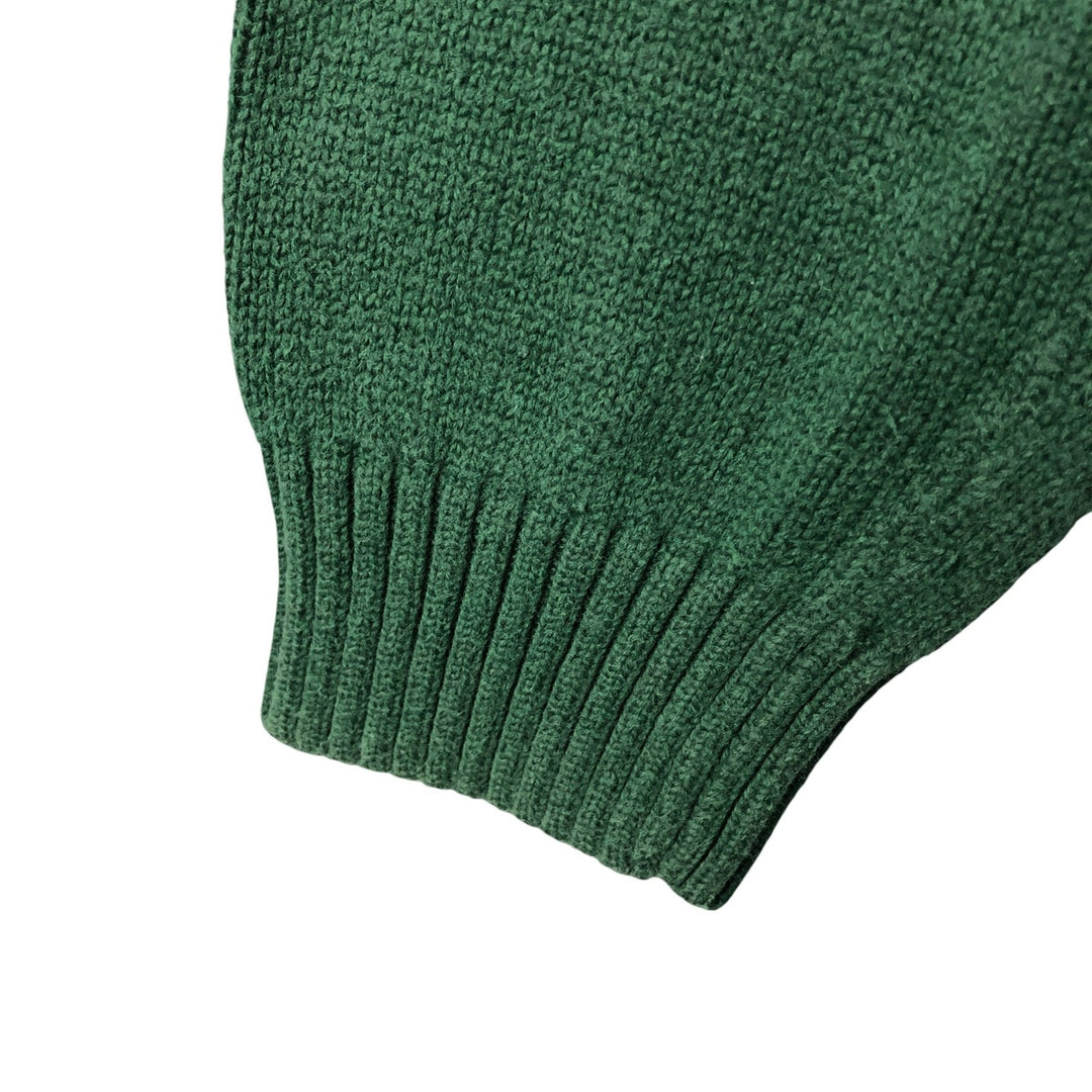 Ralph Lauren POLO RALPH LAUREN Cotton knit half zip sweater Men's XL size cotton green type Vintage Second Hand