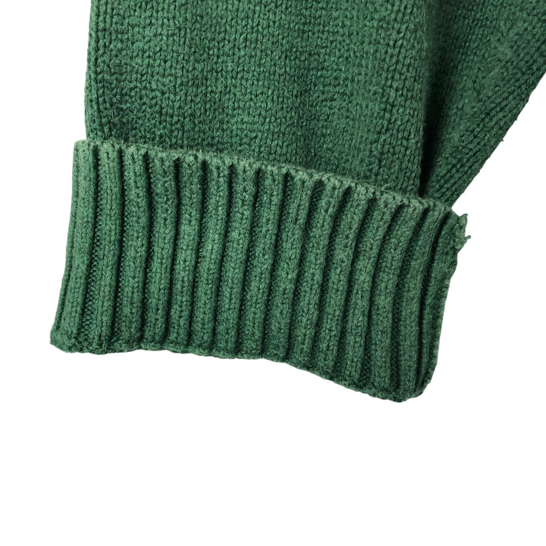 Ralph Lauren POLO RALPH LAUREN Cotton knit half zip sweater Men's XL size cotton green type Vintage Second Hand
